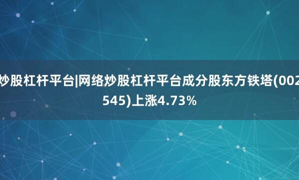 炒股杠杆平台|网络炒股杠杆平台成分股东方铁塔(002545)上涨4.73%