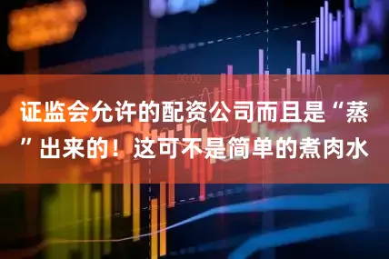 证监会允许的配资公司而且是“蒸”出来的！这可不是简单的煮肉水